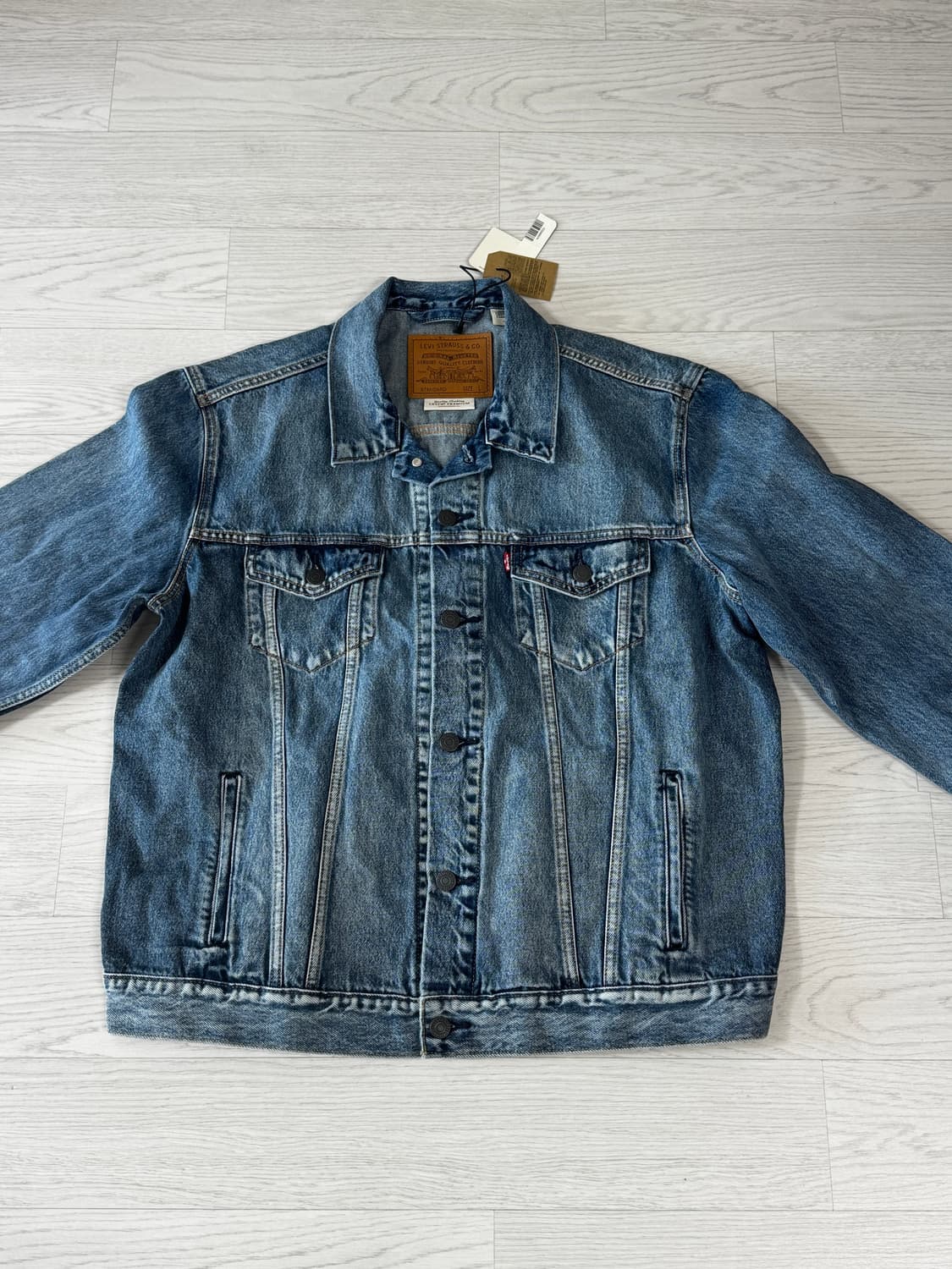 택 달린 리바이스 타입3 트러커(워싱) L사이즈 판매 상품이미지1