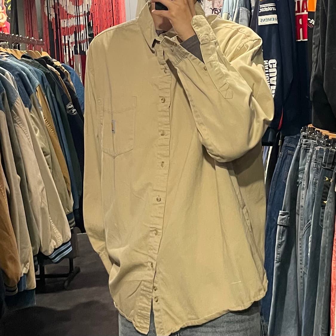 [IM] carhartt 칼하트 연베이지 긴팔 셔츠 상품이미지4