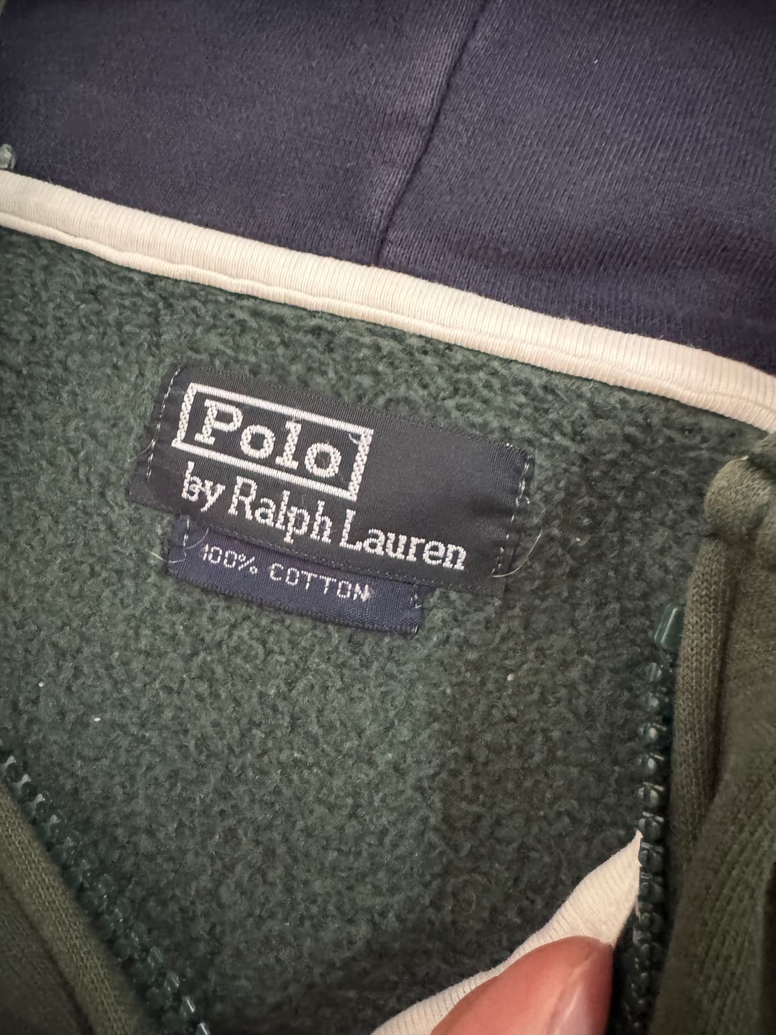 희귀!! 여성 폴로 랄프로렌 방패 로고 기모 오버핏 후드집업 상품이미지3