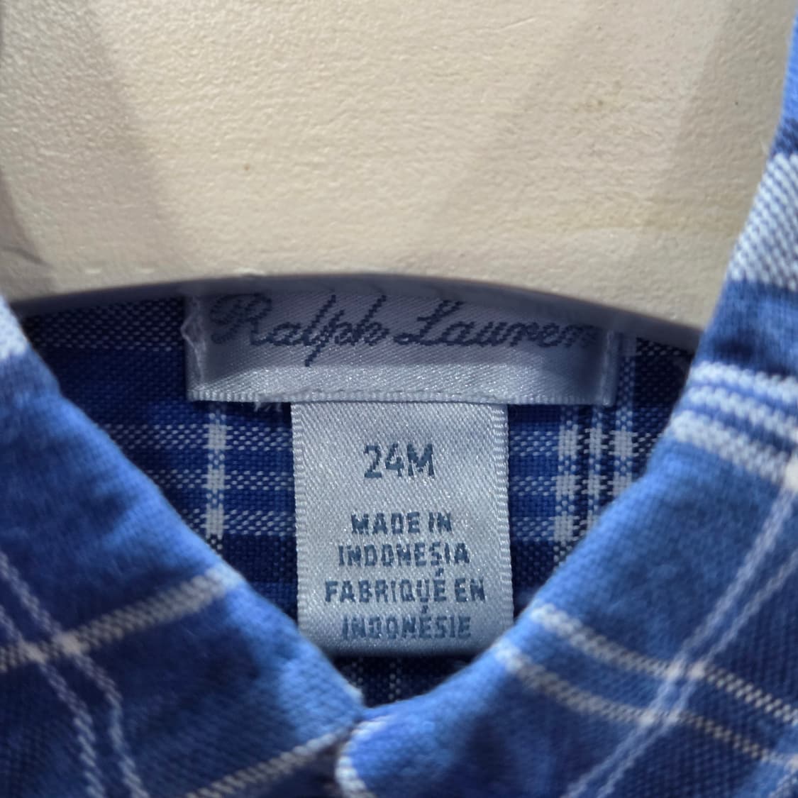 폴로랄프로렌 키즈 버튼다운 체크셔츠 24M 상품이미지3
