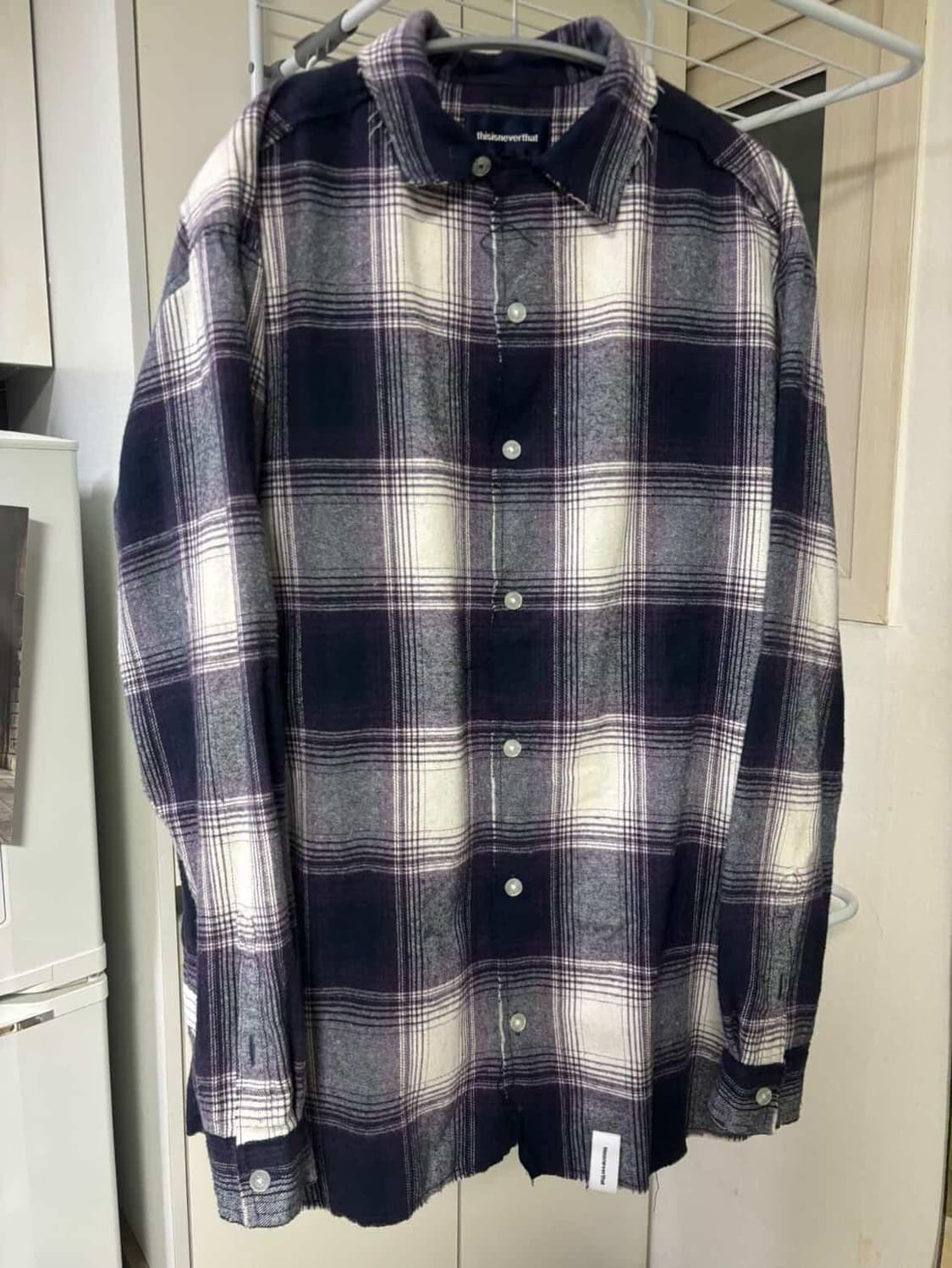 디스이즈네버댓 컷 오프 체크 셔츠 상품이미지1