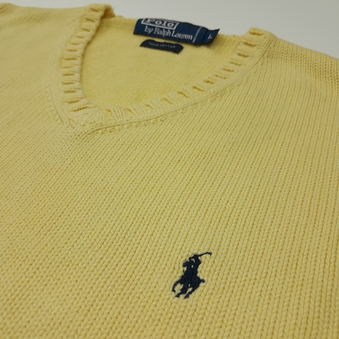 CL026 L 폴로 랄프로렌 90s 오리지널 브이넥 니트 베스트 상품이미지4
