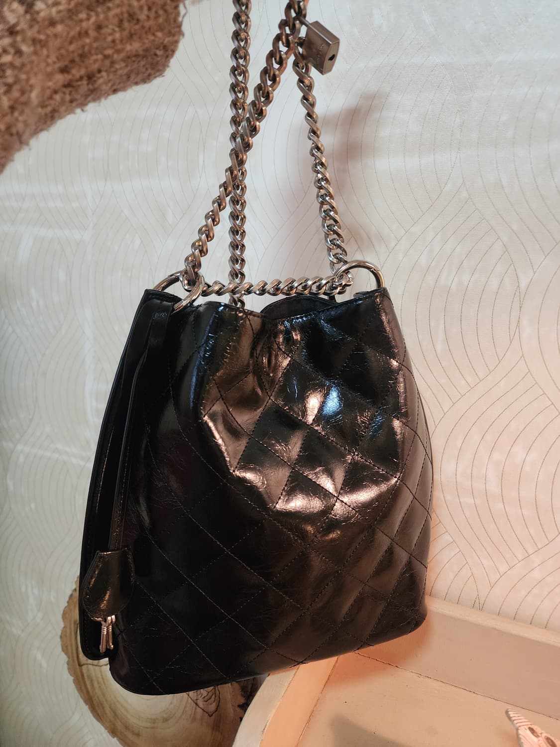 아더앤드 퀼팅카마-천연소가죽-블랙 상품이미지7