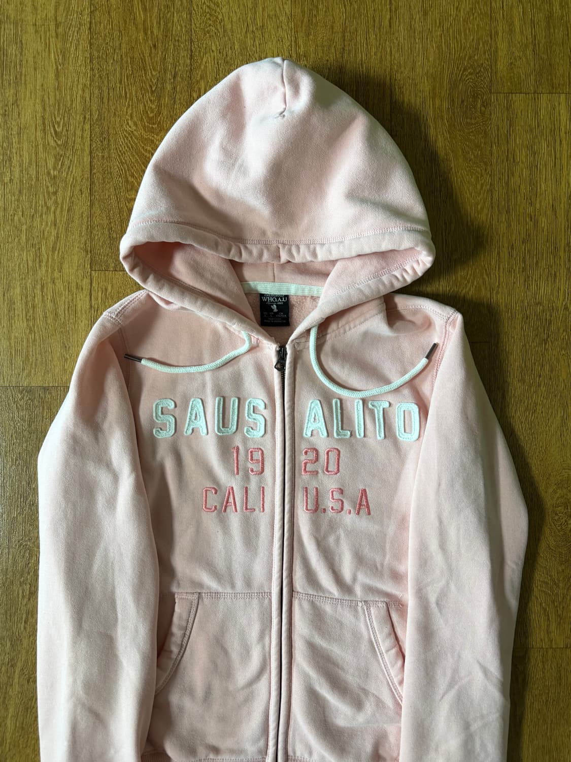 (여리핏,매물없음!!)후아유 살구핑크 딸기우유핑크 후드집업 상품이미지2