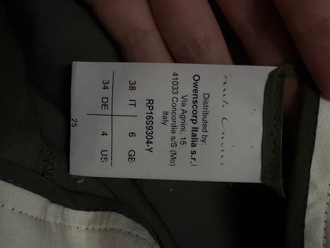 릭오웬스 16ss 크롭 카고 팬츠 상품이미지4