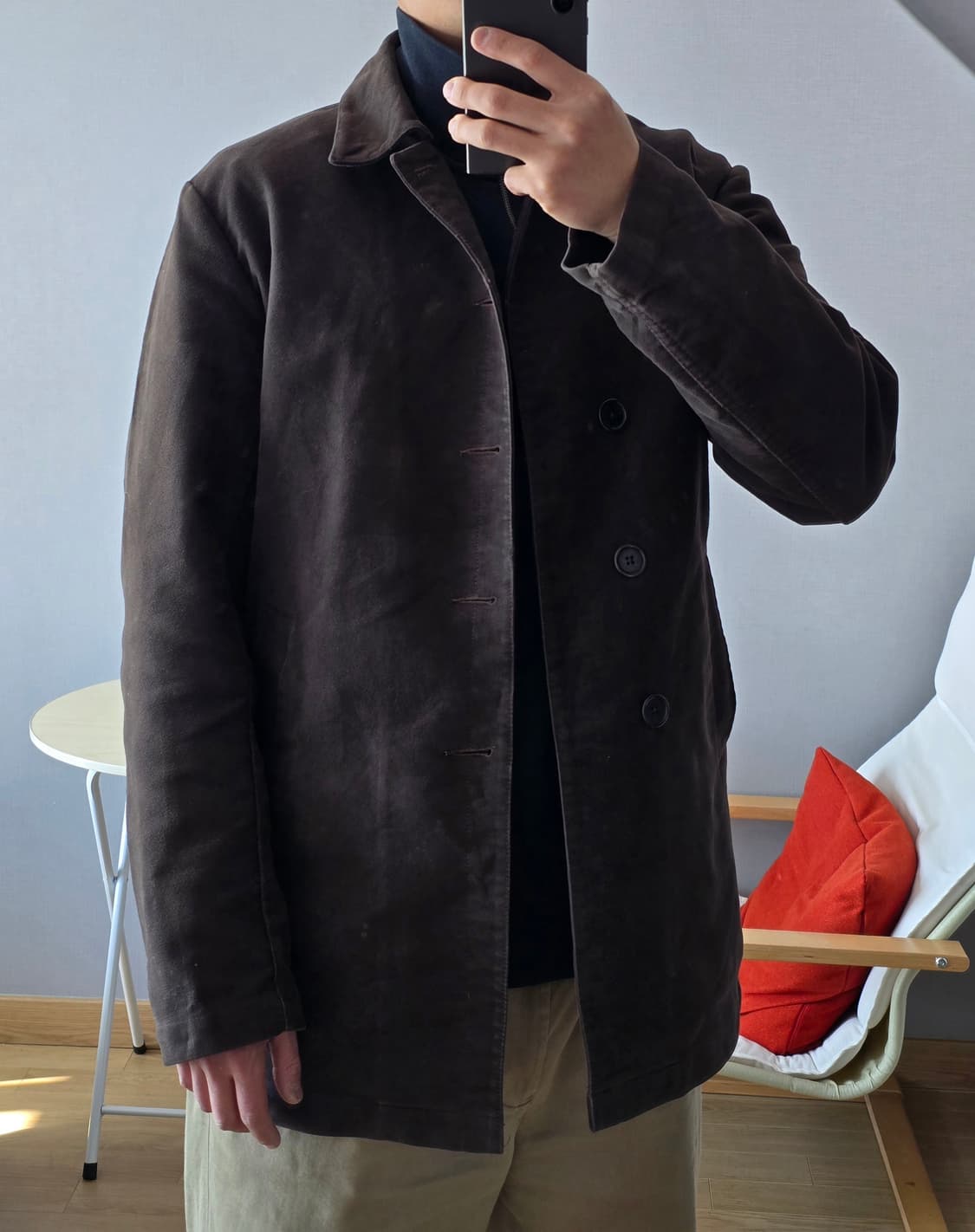 Vetra 베트라 몰스킨 워크 자켓 다크브라운 42 상품이미지2