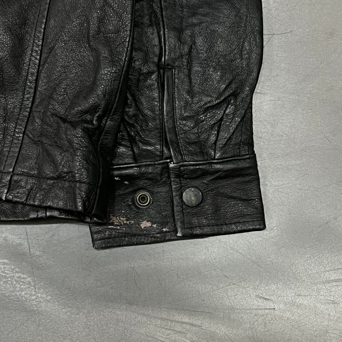  빈티지 패치 자수 레더 자켓 y14991 상품이미지6