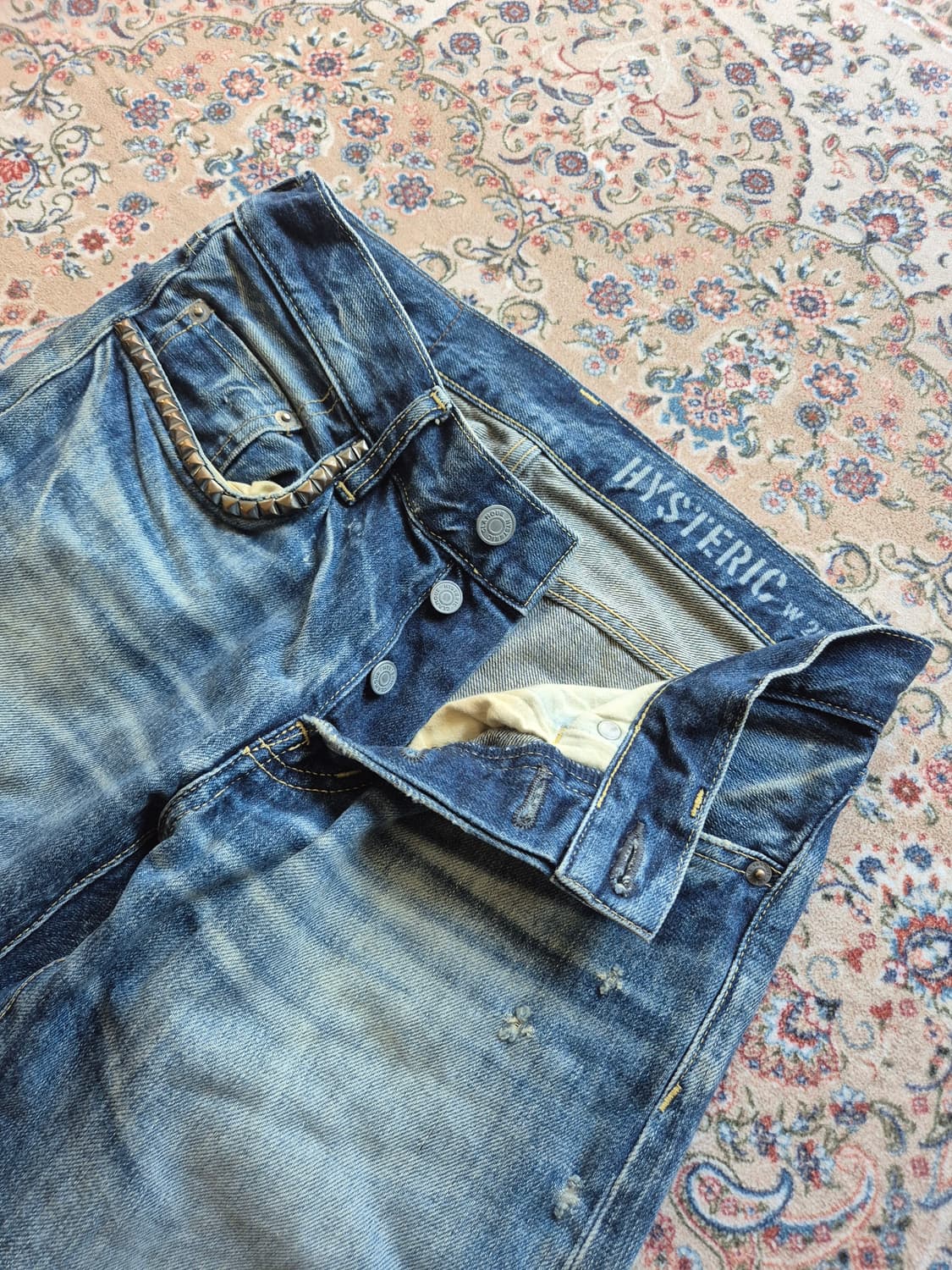 히스테릭 글래머 셀비지 워싱 데님. 상품이미지2