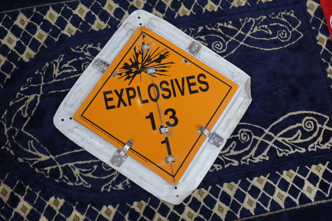 빈티지 소품 USA 교통부 금속 표지판 상품이미지2