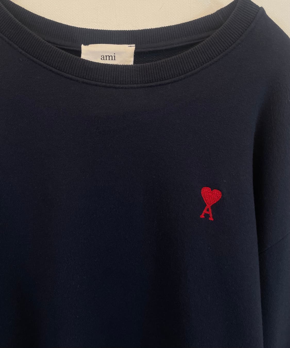 ami 아미 스몰하트 맨투맨 XL 네이비:) 면100% 상품이미지2