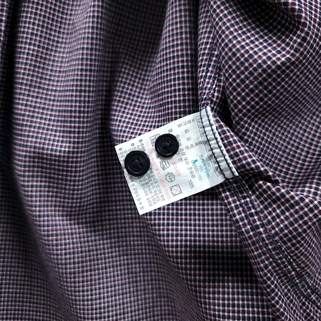 [105/L] 라코스테 브라운&블랙 체크 슬림핏 긴팔셔츠 상품이미지9