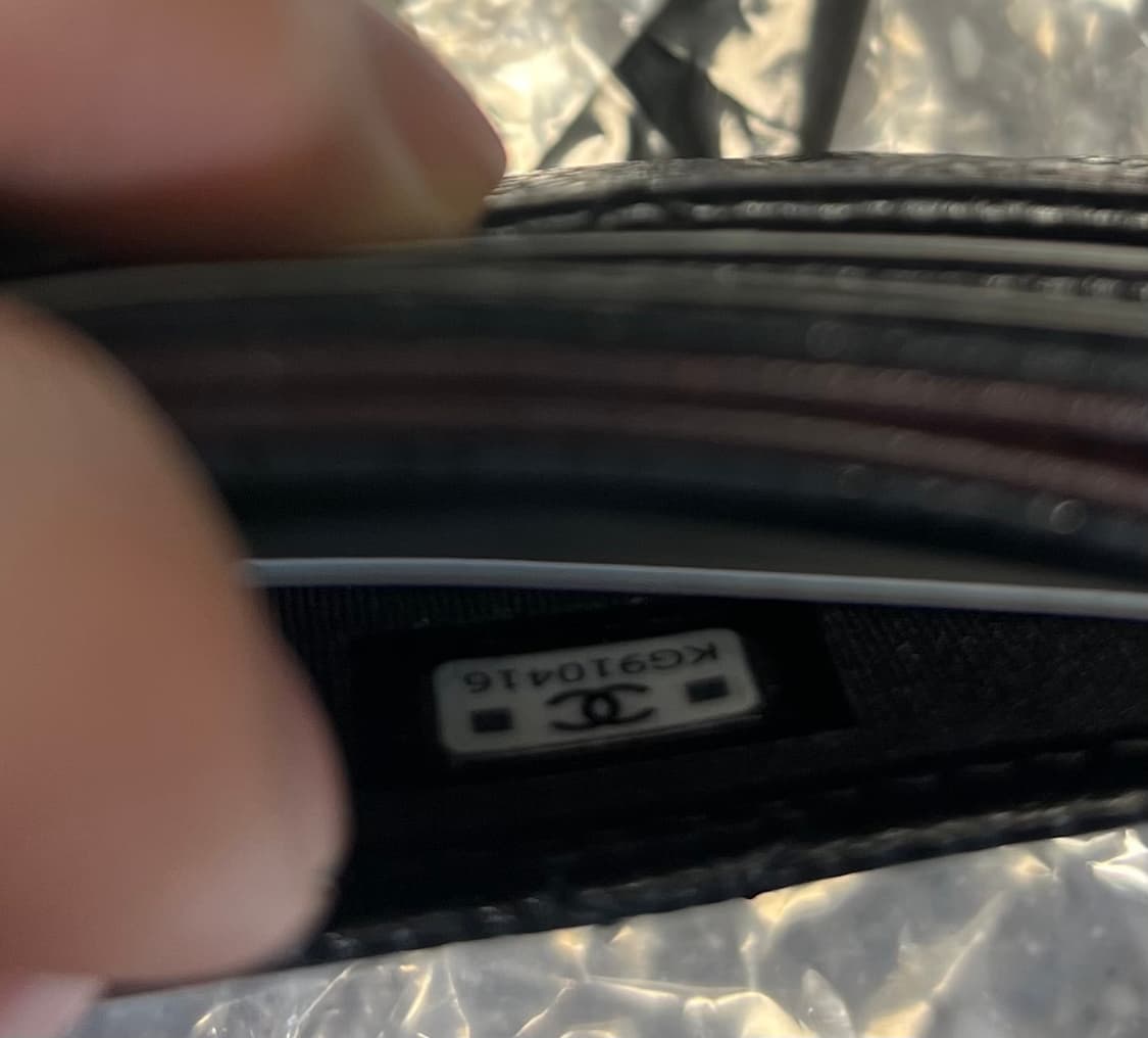 [상태아주좋음, 크림발 풀셋] 샤넬 카프스킨 카드지갑 실버 해 상품이미지7