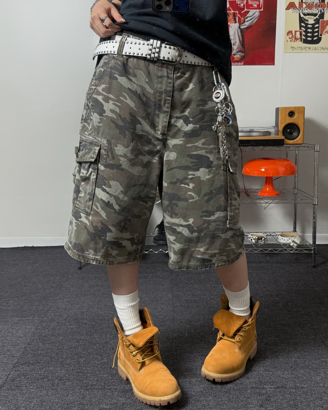 빈티지 카모 패턴 버뮤다 팬츠 상품이미지2