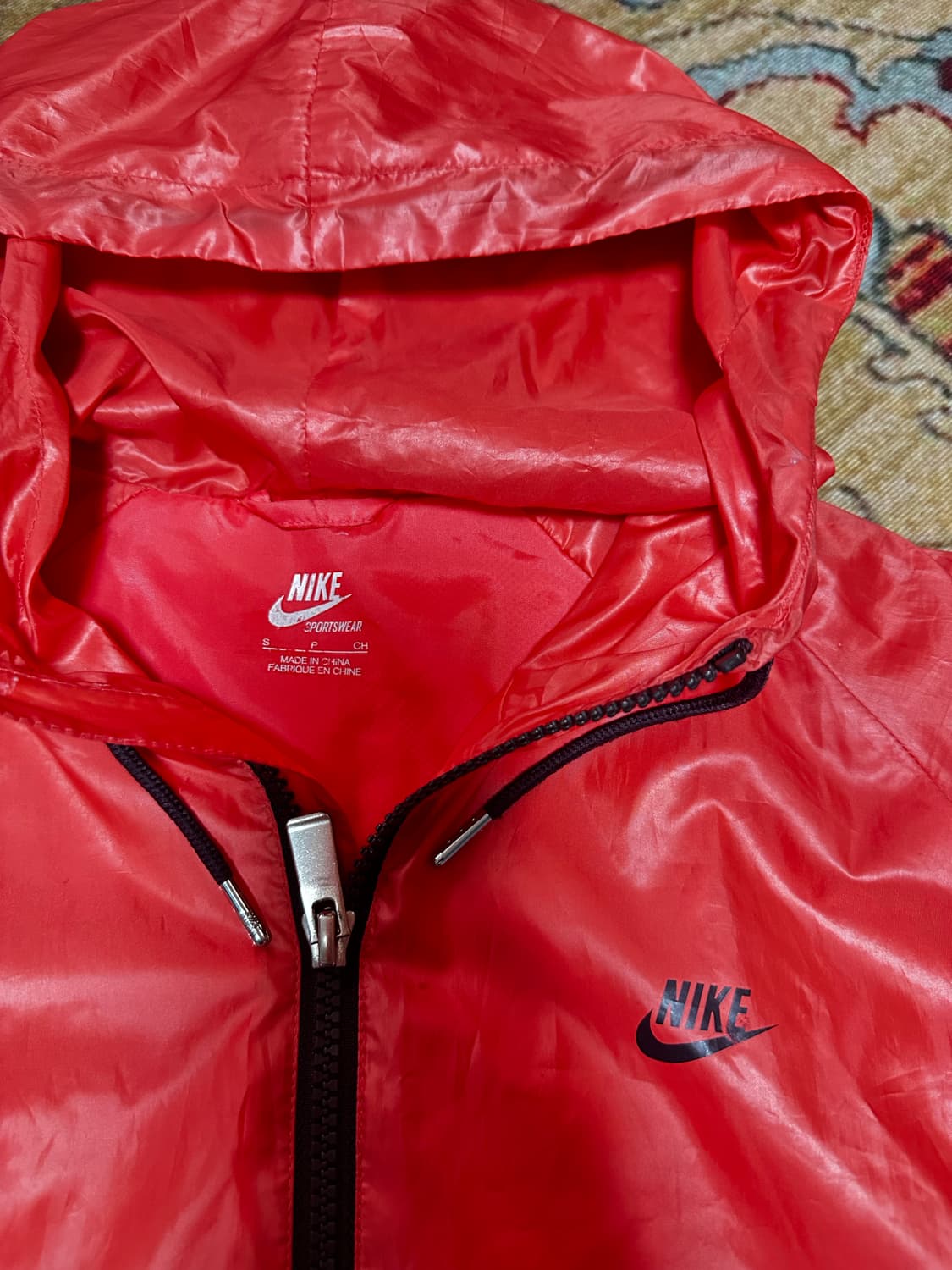 나이키 윈드브레이커 바람막이 레드 S 상품이미지2