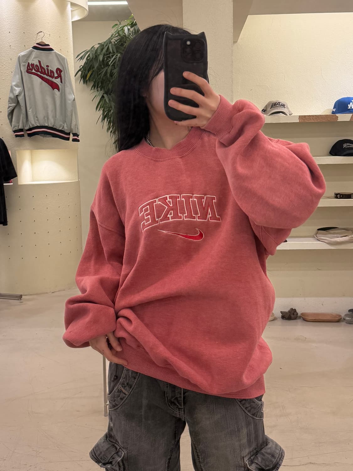 90s 나이키 빅로고 올드스쿨 박시핏 스웻 셔츠  U29 상품이미지1