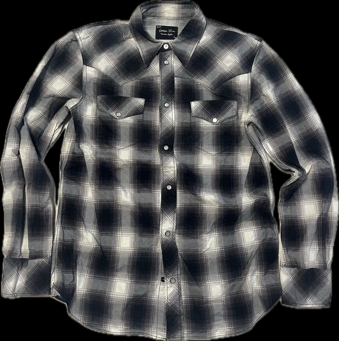 07aw 넘버나인 러브기 옴브레 체크셔츠 3 상품이미지1