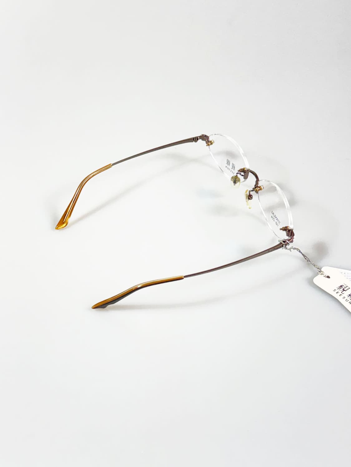 SEESUN 티타늄 오벌 무테 프레임 빈티지 안경 상품이미지4