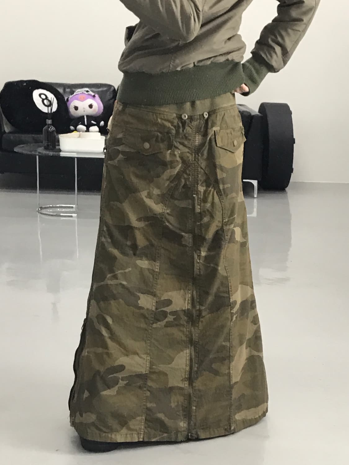 G.o.a Camo Detail Long Skirts 상품이미지2