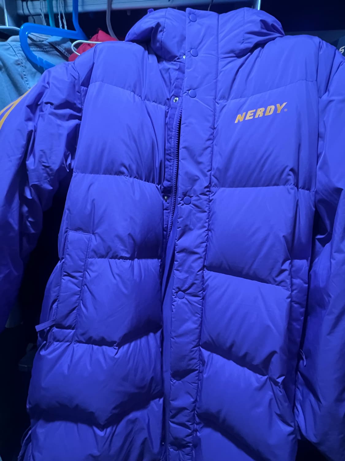 널디 보라색 롱패딩 L사이즈 상품이미지2