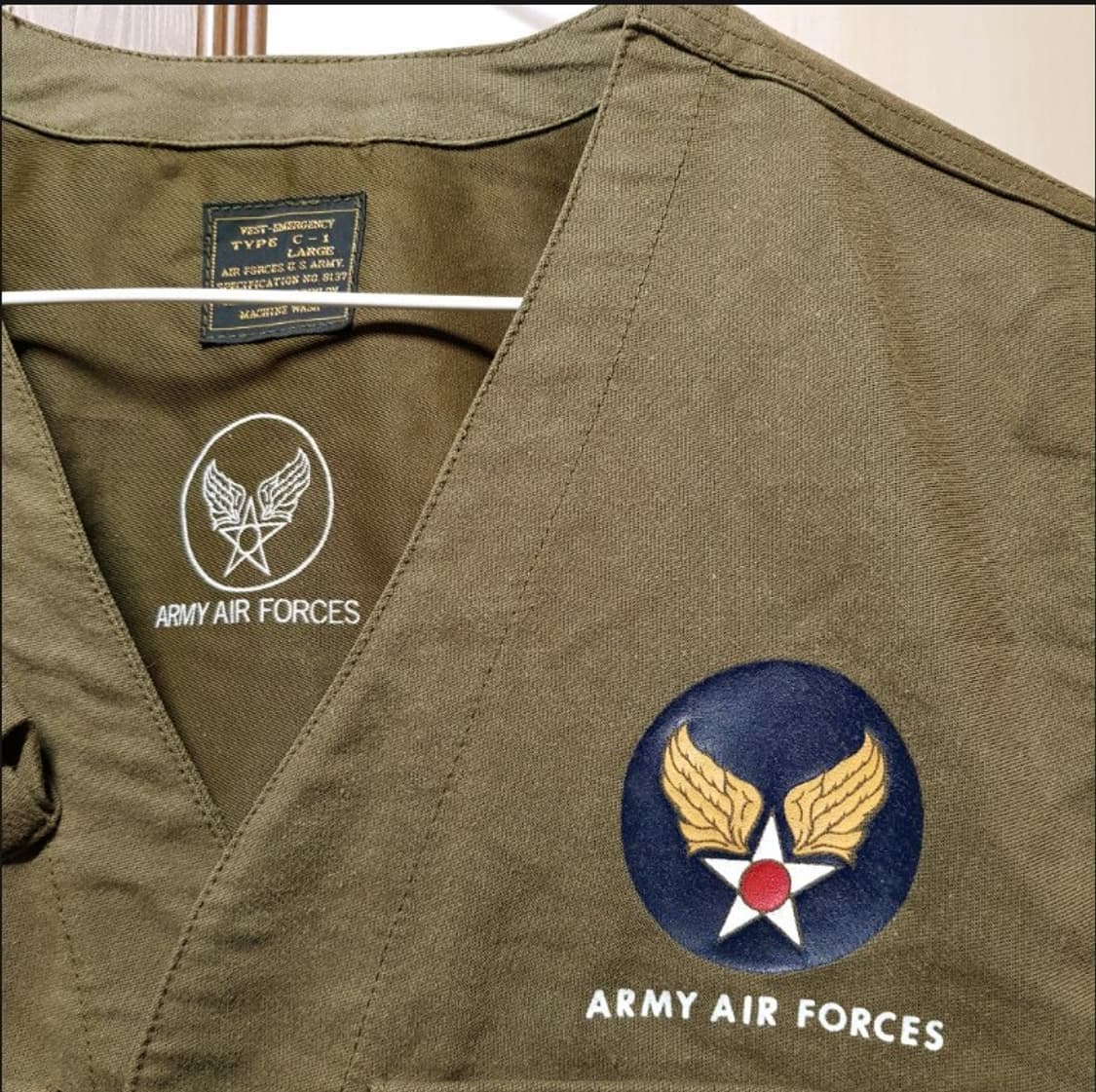 2차대전 C-1 미육군항공대  복각조끼 /서바이벌 베스트/고프코어 상품이미지4