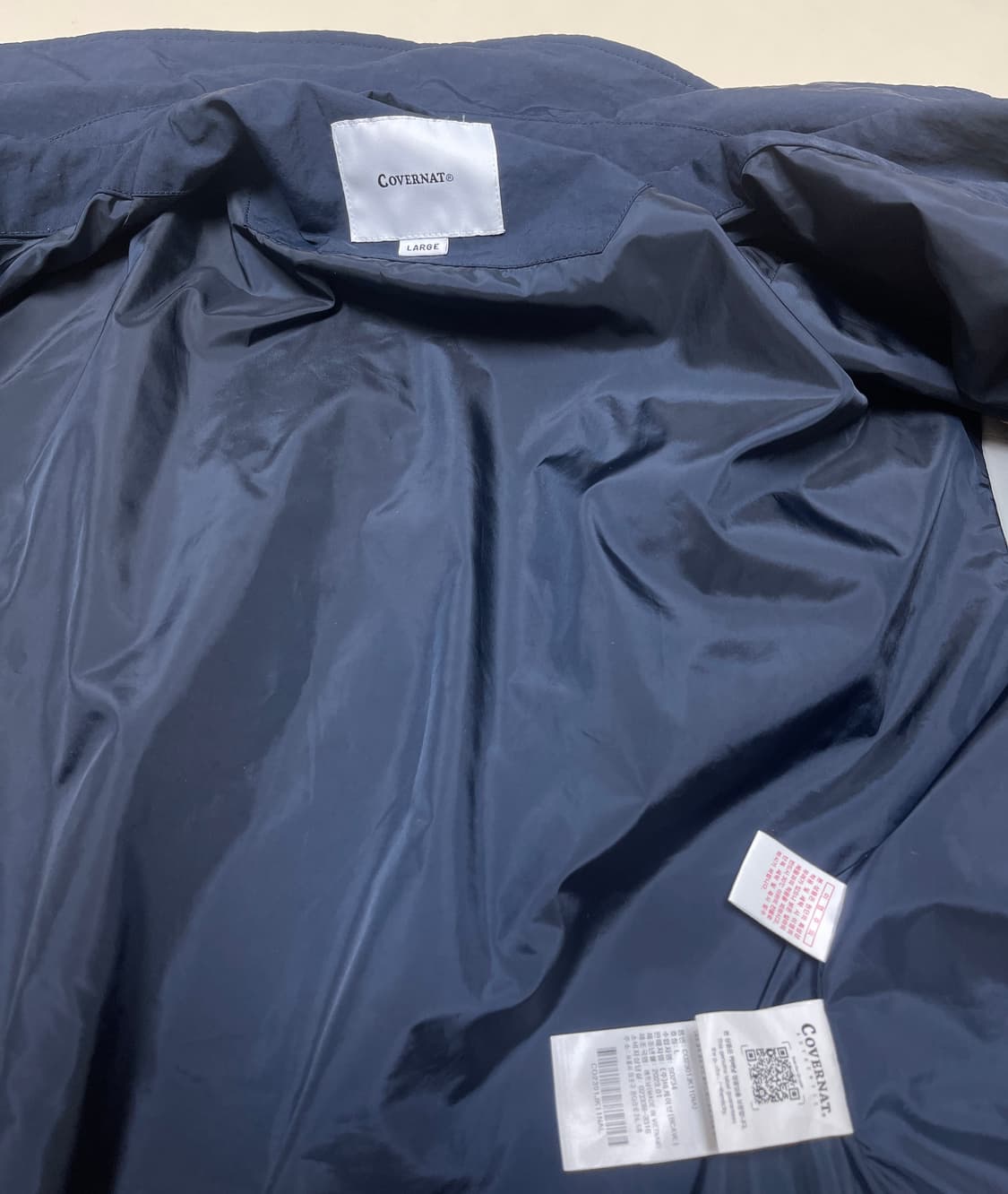 커버낫 C 로고 바시티 자켓 네이비 L 상품이미지3