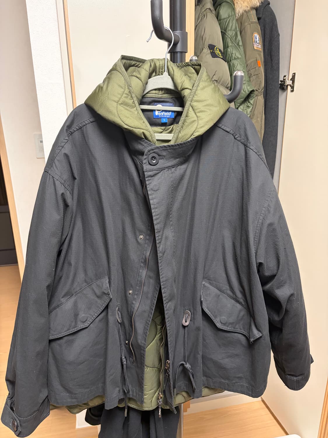 펜필드 Penfield 내외피 분리야상 L (105-110) 2회착 민트 상품이미지1