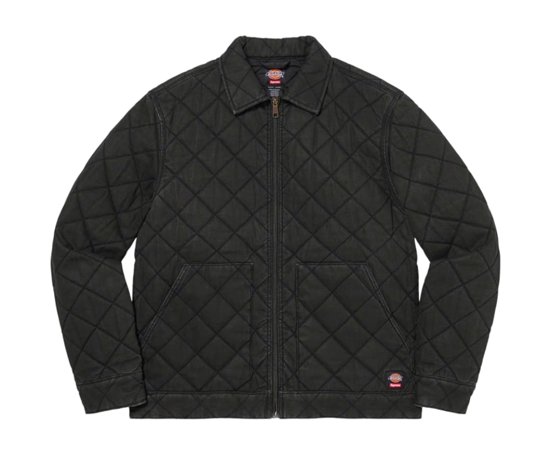 슈프림 x 디키즈 퀼티드 데님 워크 자켓 블랙 (M, 100)
 상품이미지1