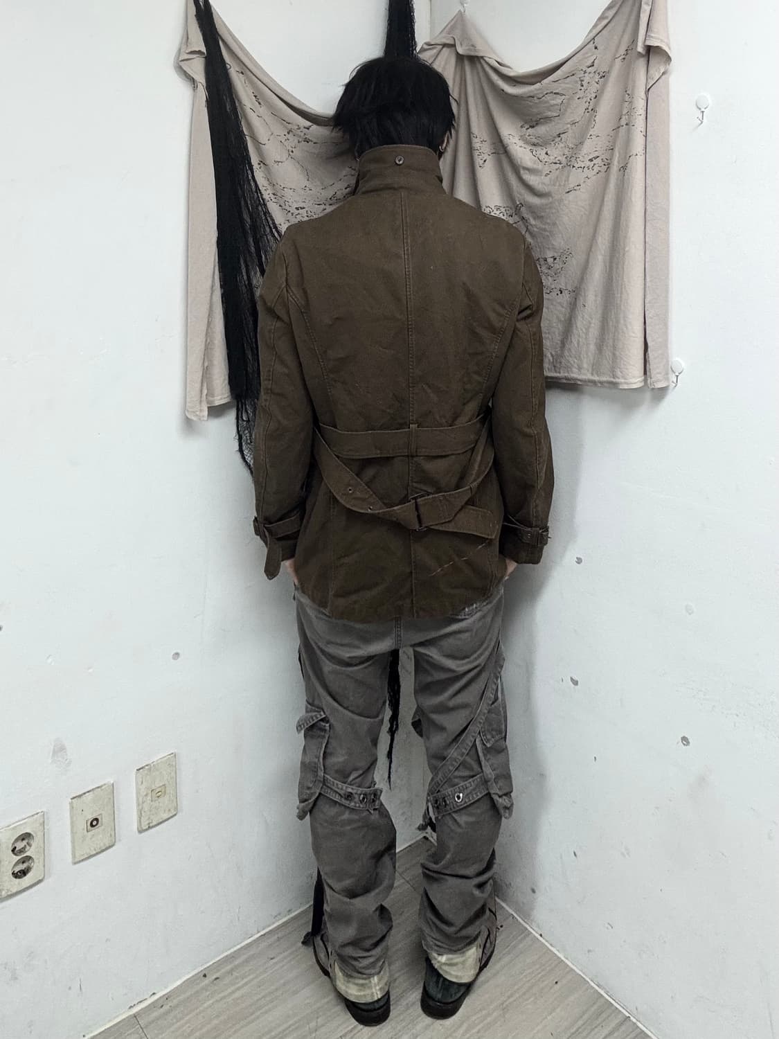 [PPFM]00’s Grunge Deep Khaki Coat 상품이미지3