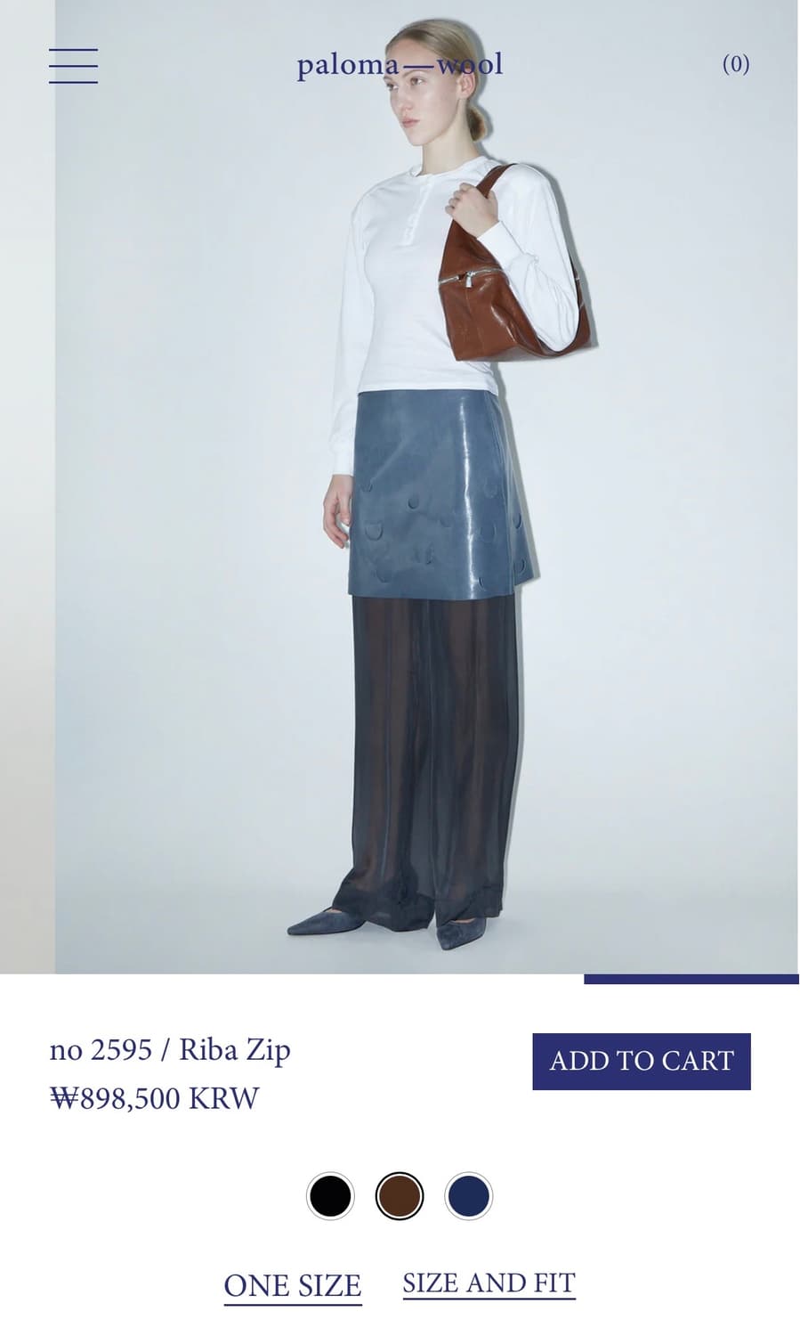 팔로마울 Riba Zip Bag Brown 상품이미지4