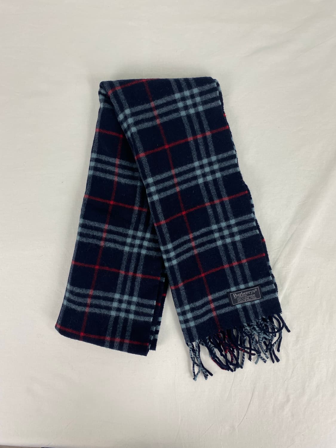 버버리 캐시미어 네이비 머플러 목도리 상품이미지4