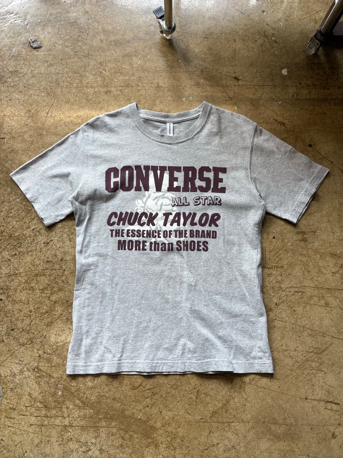 컨버스 멜란지 그레이 반팔 티셔츠 상품이미지1