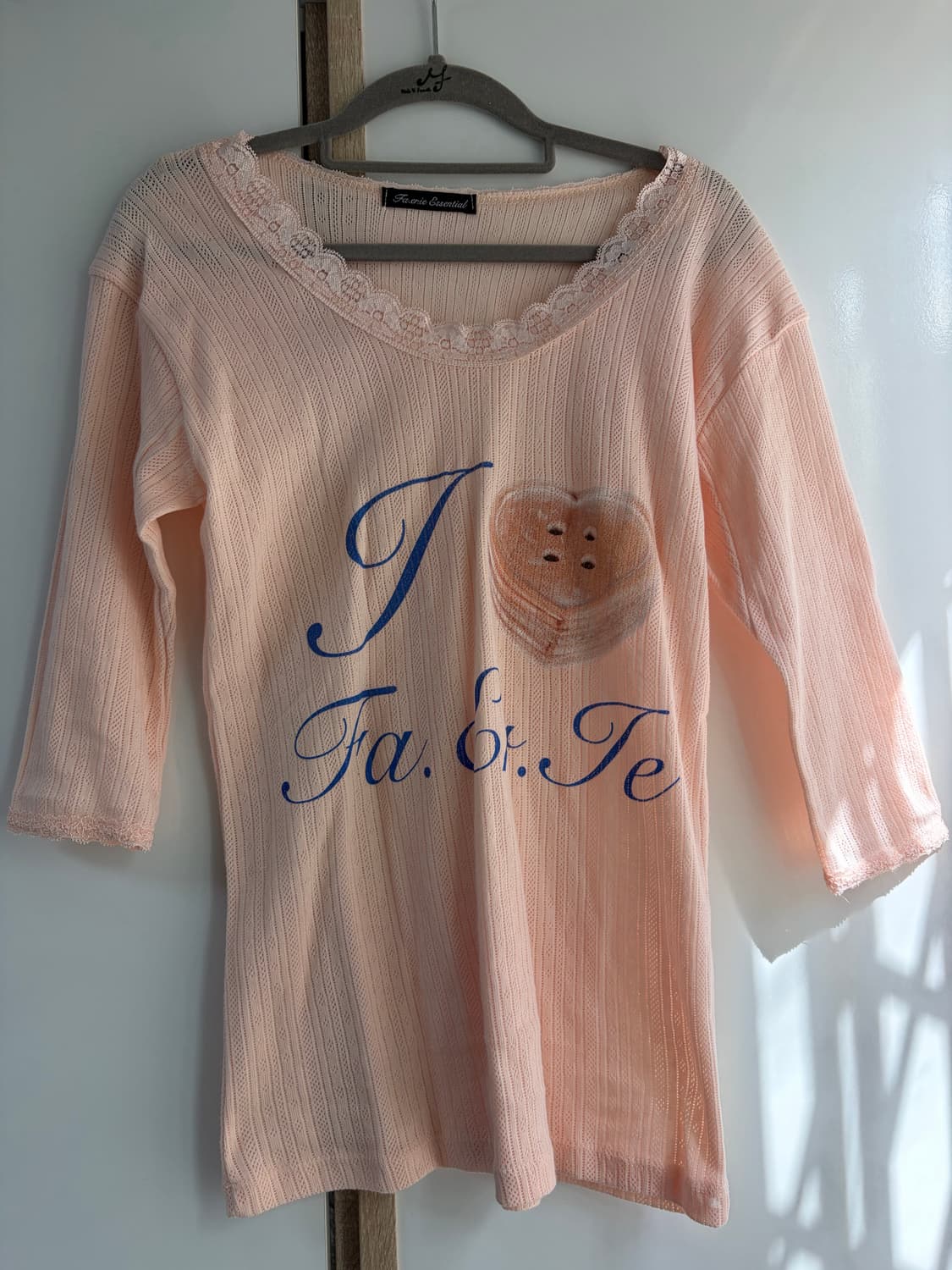 샵페어리 레이스티 피치/화이트 상품이미지3