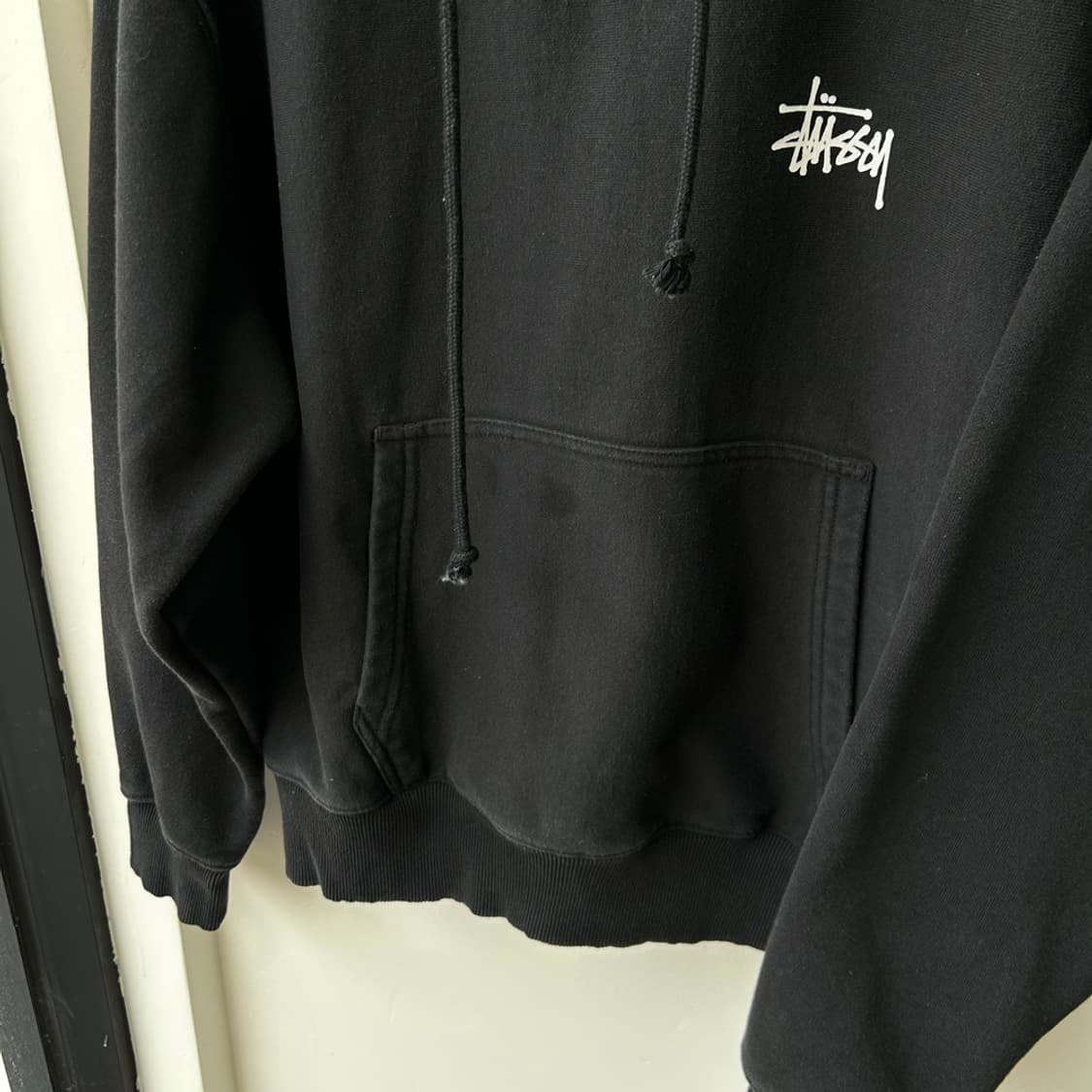16241 - 스투시 베이직 블랙 후드티 상품이미지5