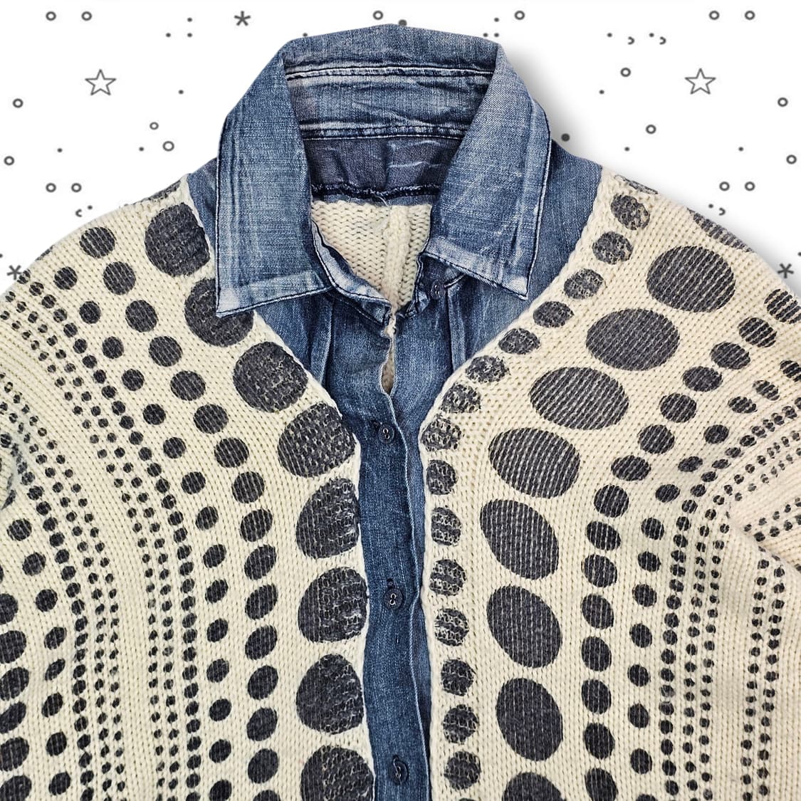  VTG 데님 도트 니트  상품이미지2