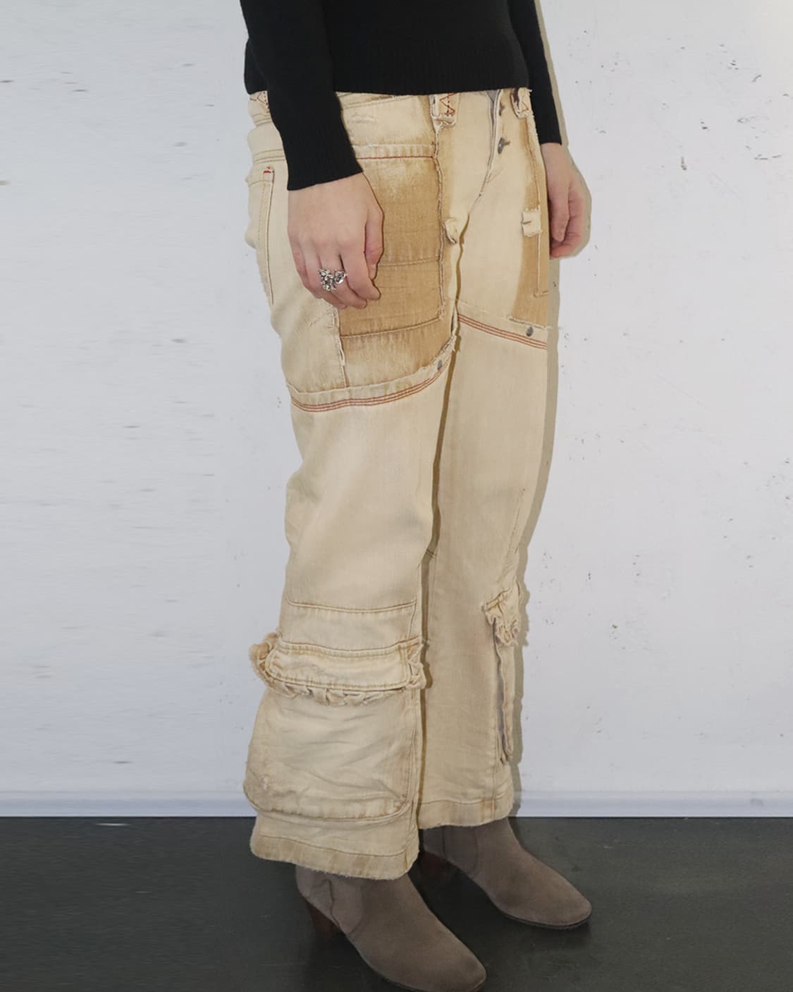 마리떼 프랑소와 저버 90s 데미지 크롭 부츠컷 팬츠 상품이미지2