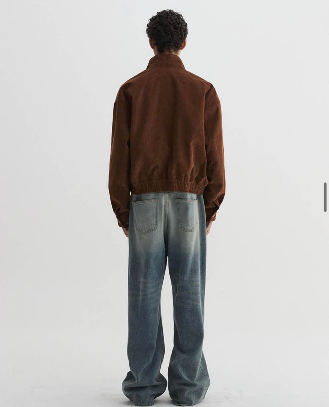 [새상품] DNSR 코듀로이 해링턴 크롭 자켓 브라운 L 상품이미지5