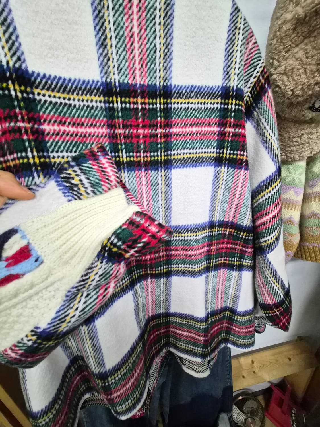 톰보이 배색 니트.  디자이너 와이드데님 상품이미지7