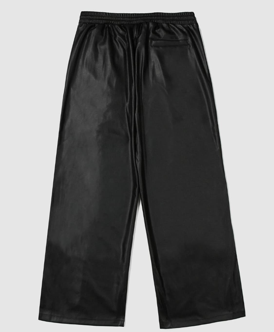 FIFA 레더 트레이닝 트랙팬츠 와이드 밴딩 가죽바지 블랙 상품이미지3