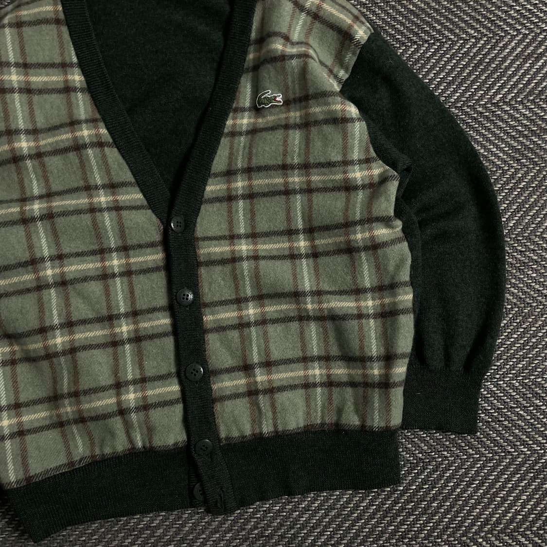 라코스테 아카이브 울 혼방 빈티지 체크 가디건y 3787 상품이미지3