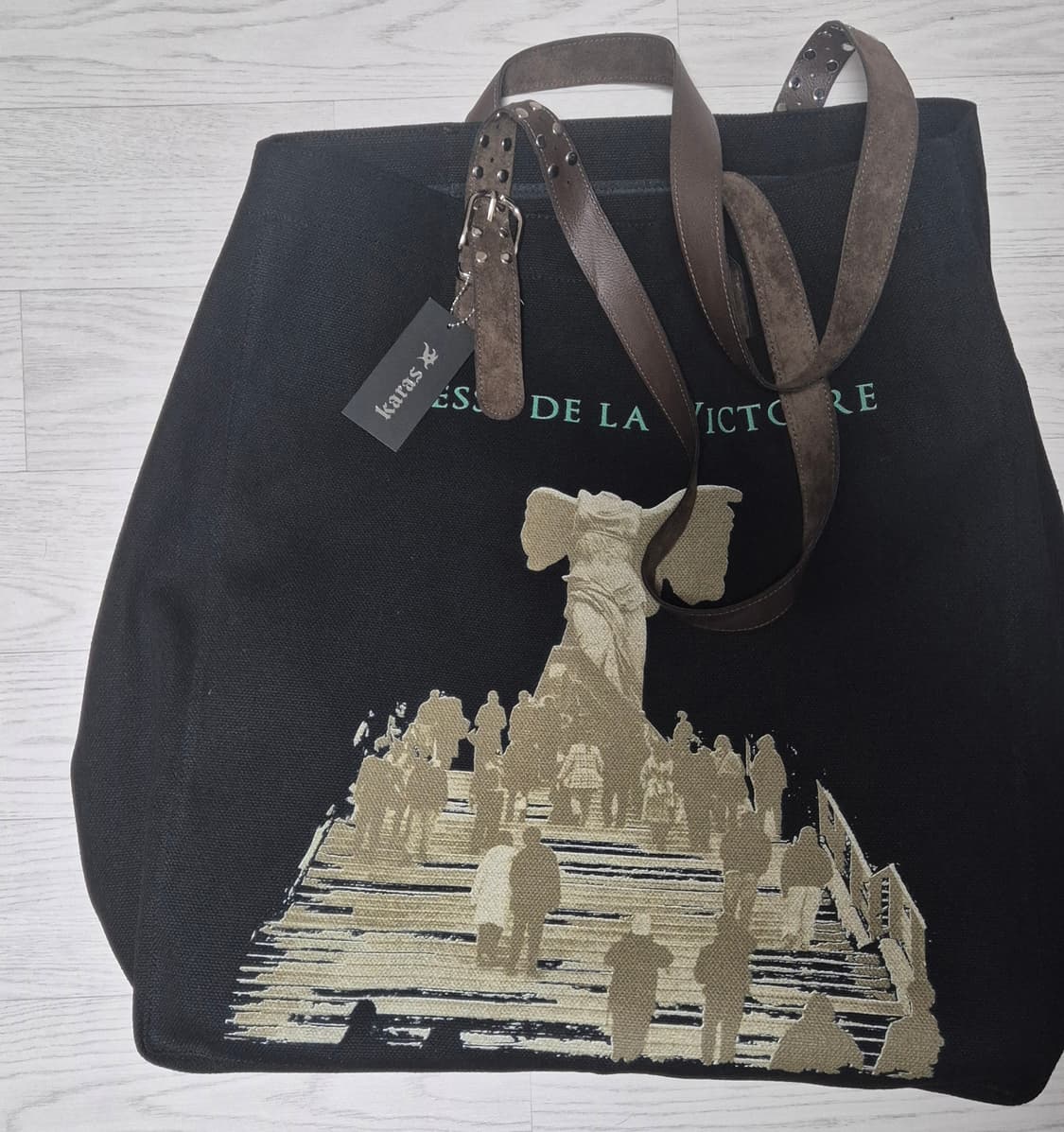 [택포] karas 빅백 브라운벨트 새상품 판매 상품이미지2