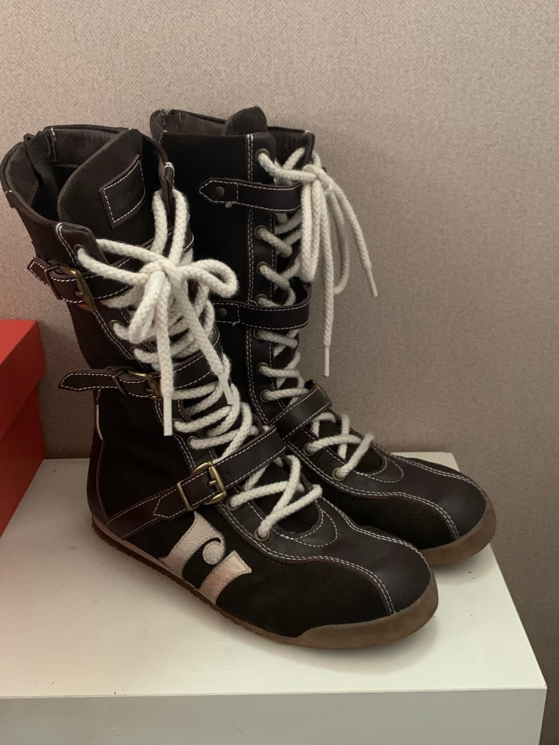 moromoro 스니커부츠 브라운 상품이미지4