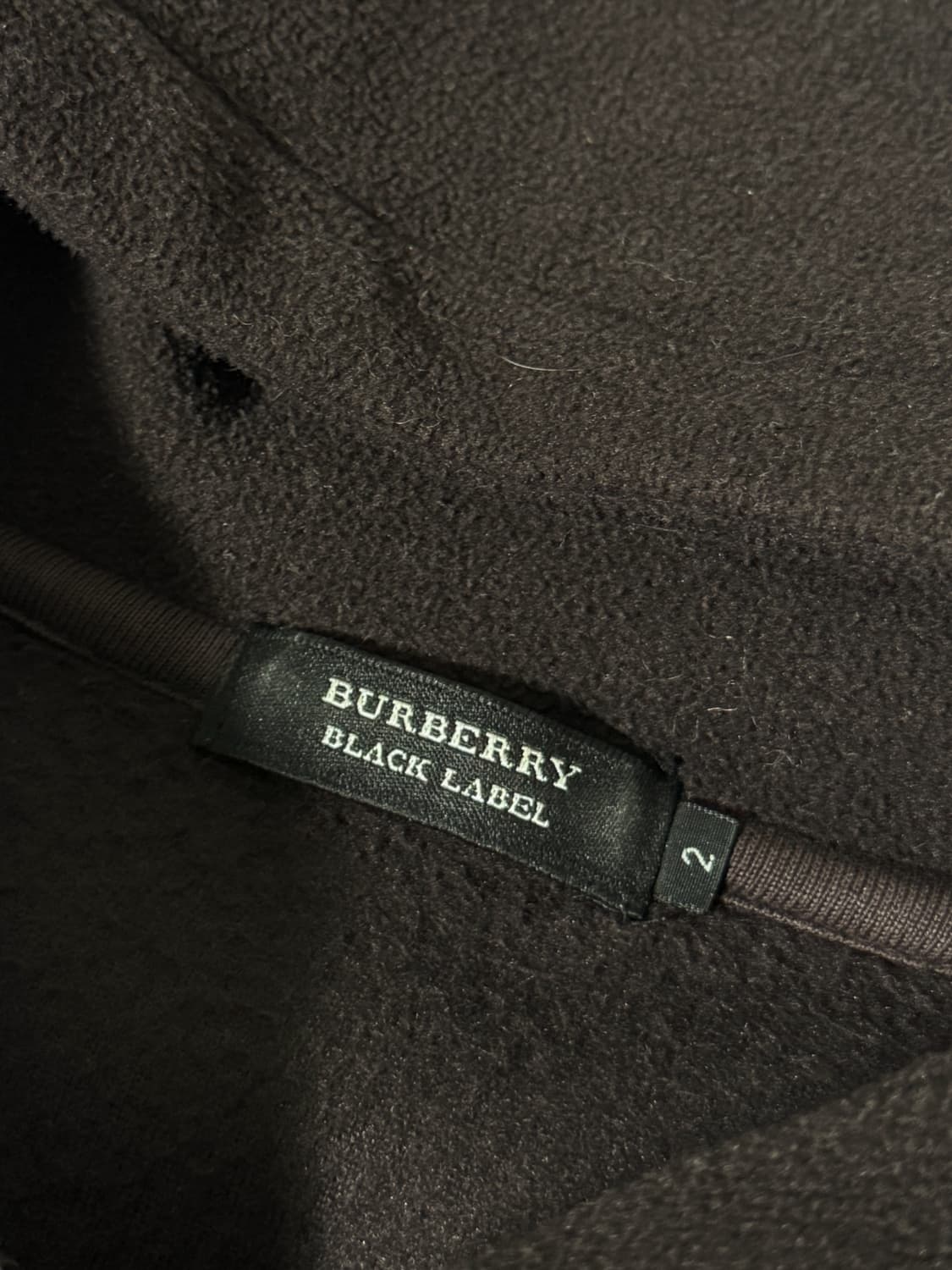 버버리 블랙 루즈핏 90‘s 딥브라운 노바체크 라이닝 후리스 후드집업  상품이미지7