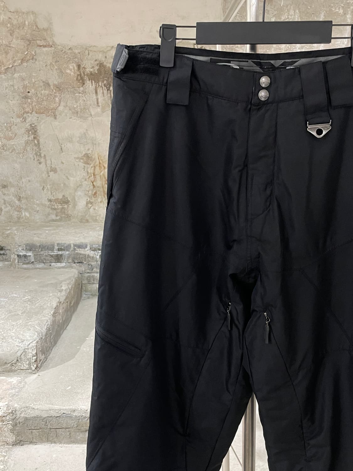 오클리 블랙 벨크로 루즈핏 폴리에스터 스키 팬츠 상품이미지2