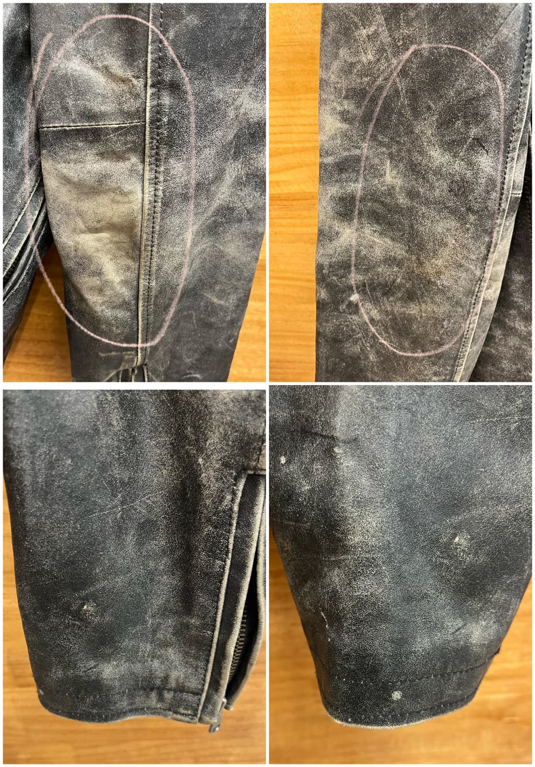 빈티지 레더 라이더 자켓 L #csz4050 상품이미지9