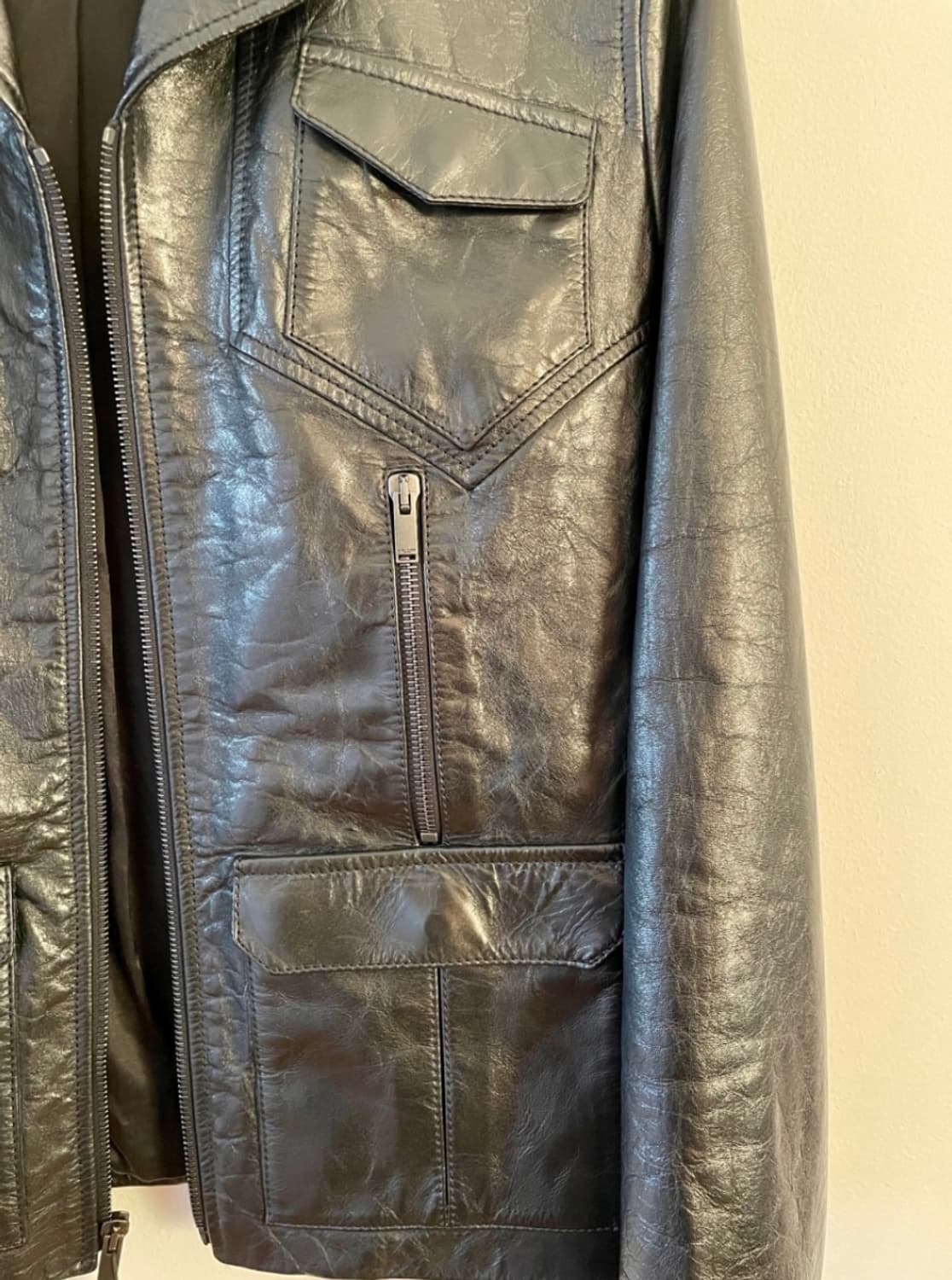 [BTS 지민님 착용] 생로랑 20ss 웨스턴 카프 레더 자켓 상품이미지6