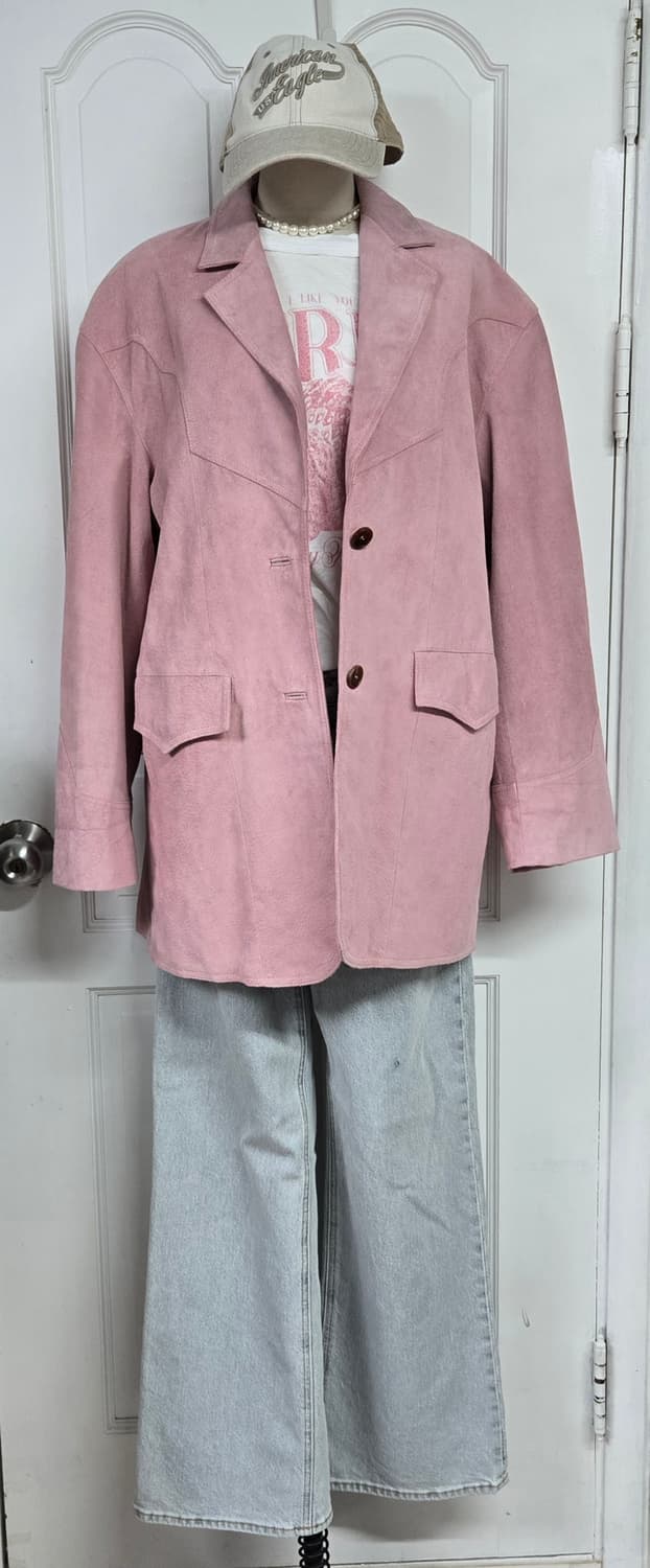 Shop weare 샵 위아 핑크 스웨이드자켓 상품이미지3