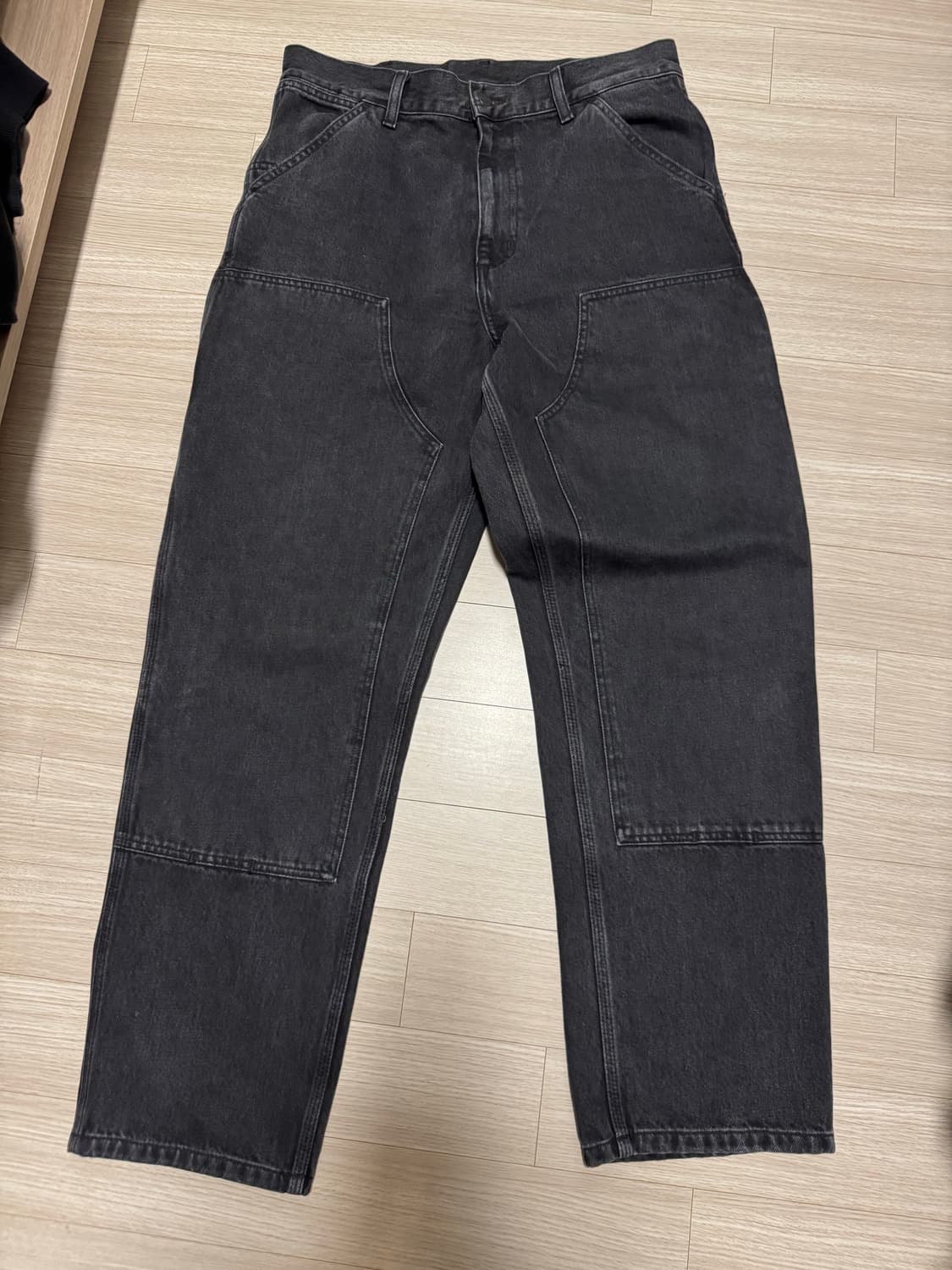 칼하트윕 더블니팬츠 블랙 32x32 상품이미지3