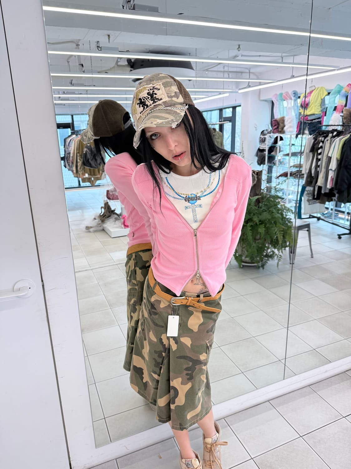 camo cargo skort 상품이미지5