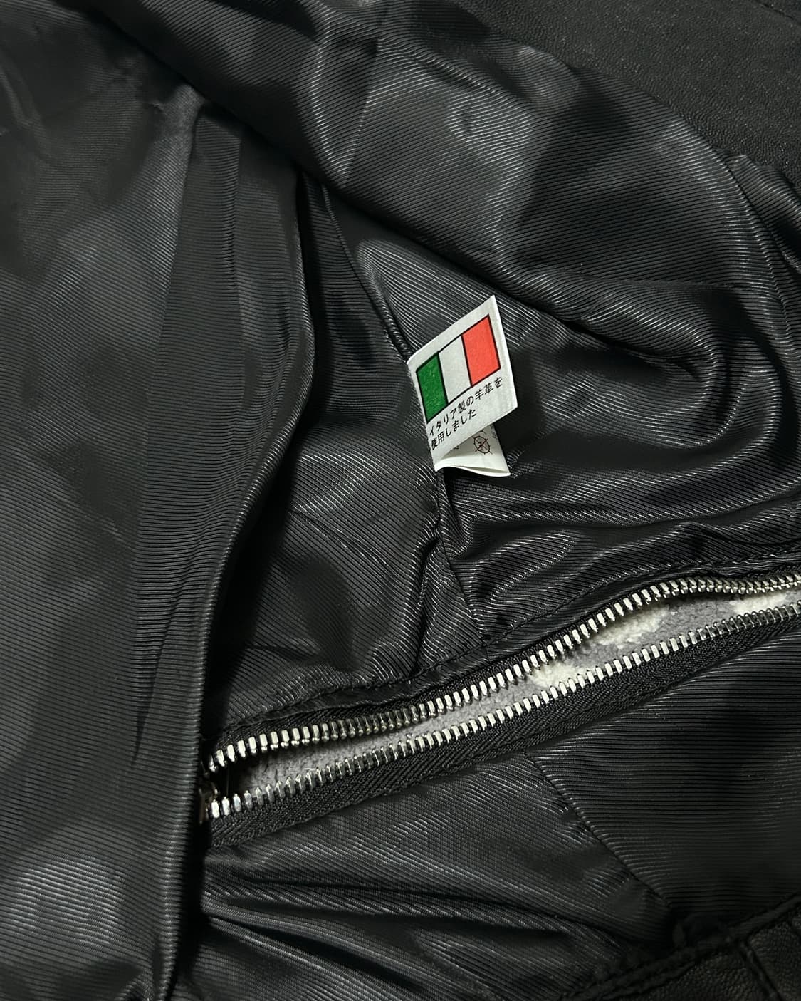 이탈리안 레더 엘라스틱 판넬 자켓 상품이미지6