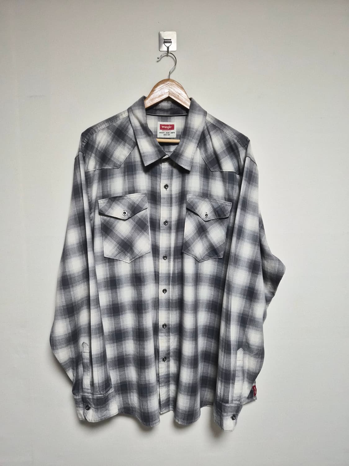 랭글러Wrangler 체크 셔츠 2XL사이즈 - S307 상품이미지1